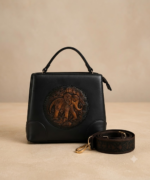 Vespera Heritage Elephant Emblem Structured Bag